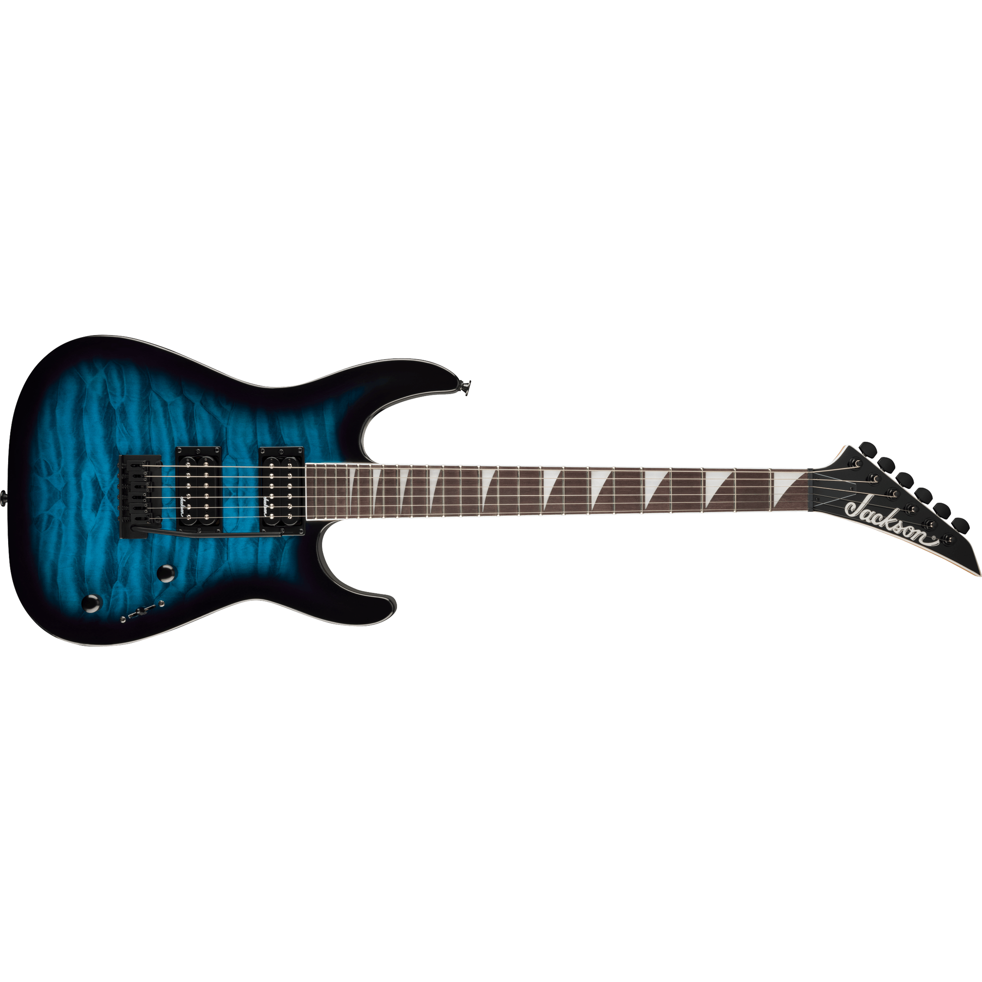 Jackson JS20 DKQ 2PT Dinky Electric Guitar | Amaranth Fingerboard | Transparent Blue Burst