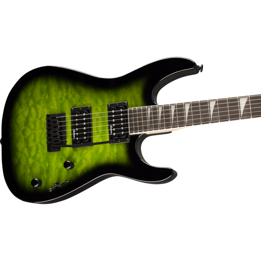 Jackson JS20 DKQ 2PT Dinky Electric Guitar | Amaranth Fingerboard | Transparent Green Burst