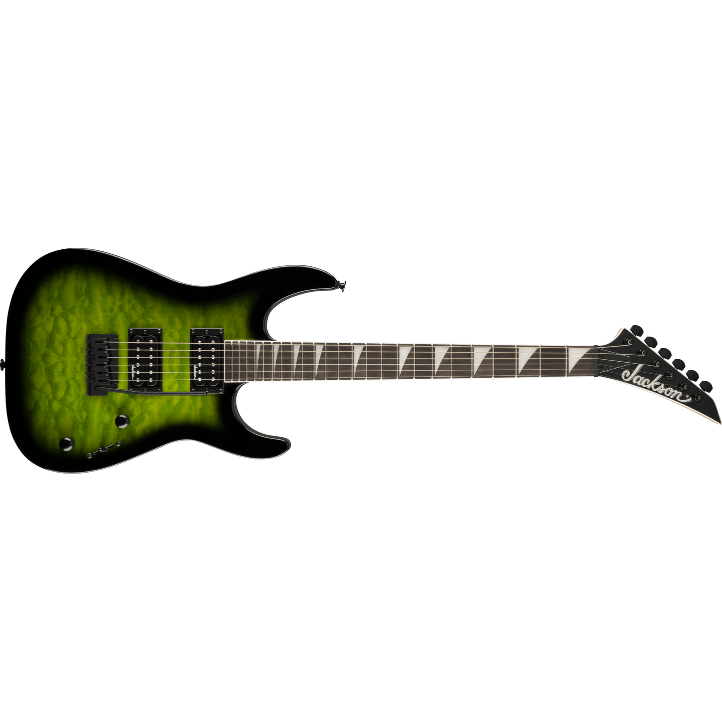 Jackson JS20 DKQ 2PT Dinky Electric Guitar | Amaranth Fingerboard | Transparent Green Burst