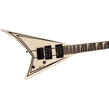 Jackson JS1XM RR Minion Electric Guitar | 2/3 Size | Amaranth Fingerboard | Snow White with Black Pin Stripes