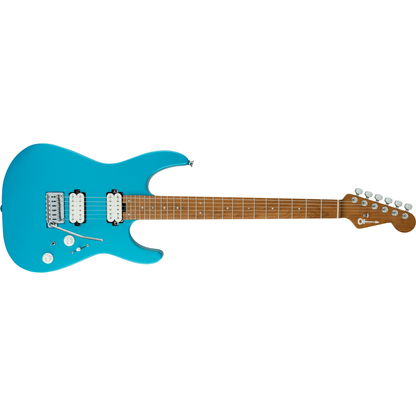 Charvel® Pro-Mod DK24 HH 2PT CM Electric Guitar | Matte Blue Frost | Alder Body | Caramelized Maple Fingerboard | Gotoh Tremolo