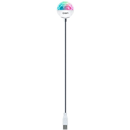 ION Audio Party Ball USB | Ultra-Compact USB Powered Party Light Display That Synchronises With Your Music – Perfect for Laptops, TVs