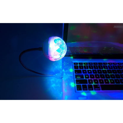 ION Audio Party Ball USB | Ultra-Compact USB Powered Party Light Display That Synchronises With Your Music – Perfect for Laptops, TVs