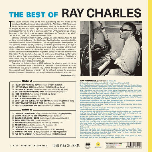 Ray Charles: The Best Of Ray Charles | 180g | Limited Edition | Yellow Vinyl | LP | Vinyl Record