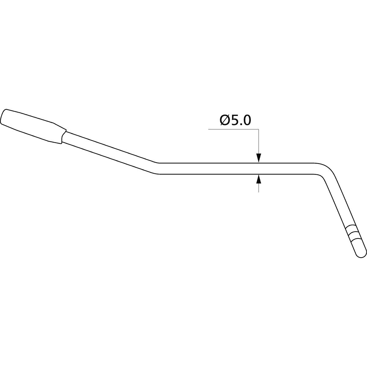 Tremolo Arm | Black | By Yellow Parts | ADI EZ1360B