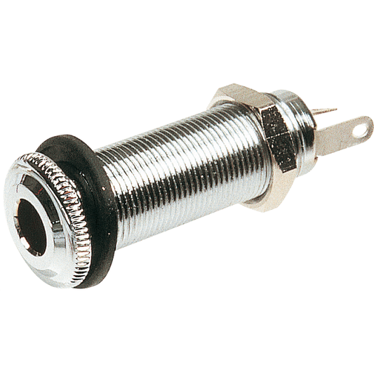 Solid Body Jack | For Stratocaster | Chrome | By Yellow Parts | ADI EZ1394C