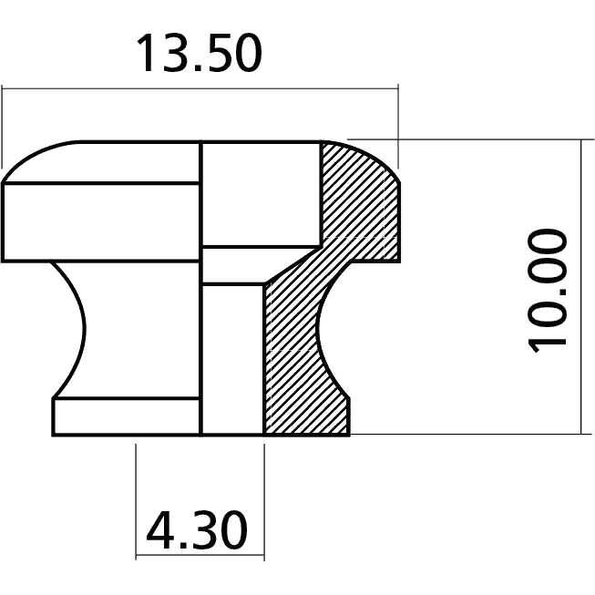 Strap Buttons | Chrome | 2 pcs | By Yellow Parts | ADI EZ1399C