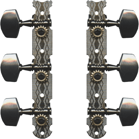 Acoustic Guitar Machine Heads by Yellow Parts | Nickel Plated Brass