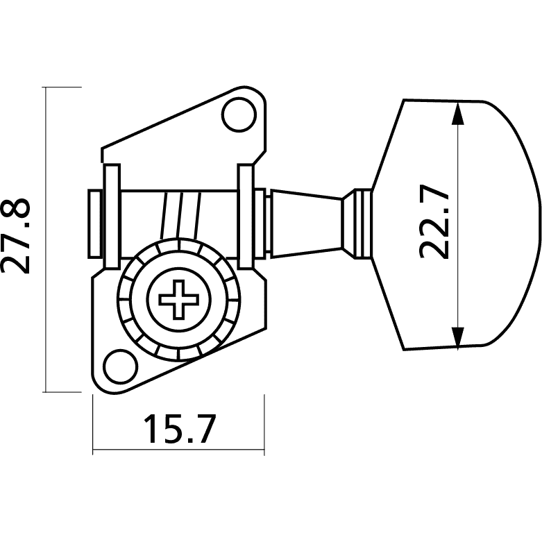 Machine Heads for Acoustic Guitar | Chrome | 3+3 | by Yellow Parts