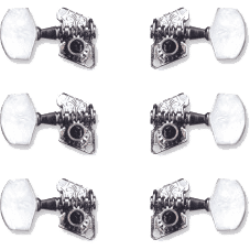 Machine Heads for Acoustic Guitar | Chrome | 3+3 | by Yellow Parts