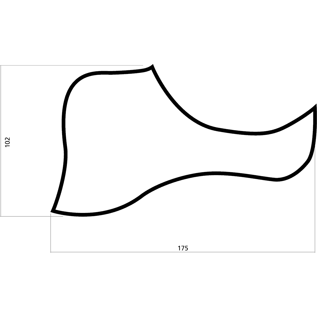 Pickguard | For Acoustic Guitar | Black | By Yellow Parts | ADI EZ2112B