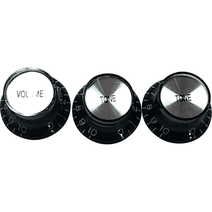 Top Hat Knobs | Type SG | Black | 3 Pcs | By Yellow Parts | ADI EZ2215B