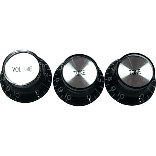 Top Hat Knobs | Type SG | Black | 3 Pcs | By Yellow Parts | ADI EZ2215B