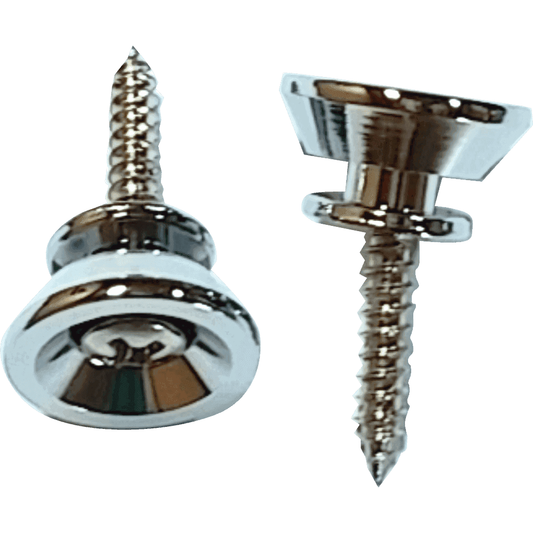 Strap Buttons | Chrome | Les Paul Type | By Yellow Parts | ADI EZ2396C