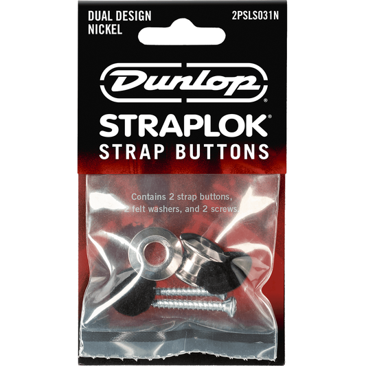 Straplok Dual Design by Dunlop |  Nickel | Set of 2