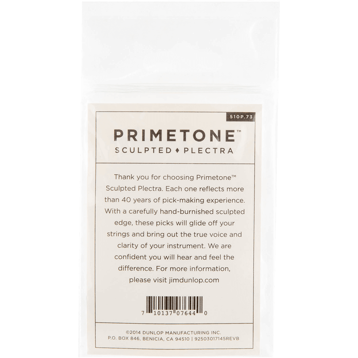 Dunlop Primetone Standard Grip 0.73mm Guitar Picks | Bag of 3
