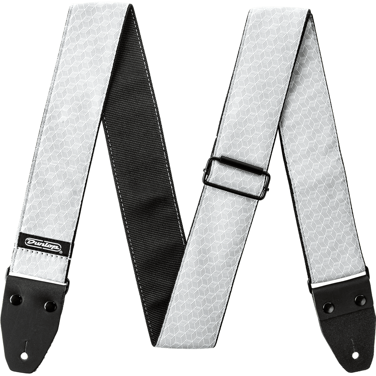 Dunlop Jacquard Guitar Strap Cube Hatch Light Grey