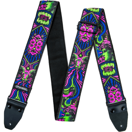ILOVEDUST Jacquard Guitar Strap ILD05 Green Fangs by Dunlop