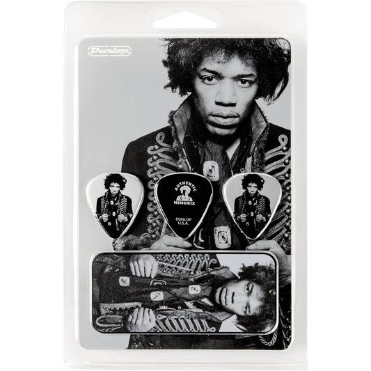 Jimi Hendrix Mankowitz  Pick Tin by Dunlop | 6 Plectrums in Collectors Tin | ADU JHCT14H