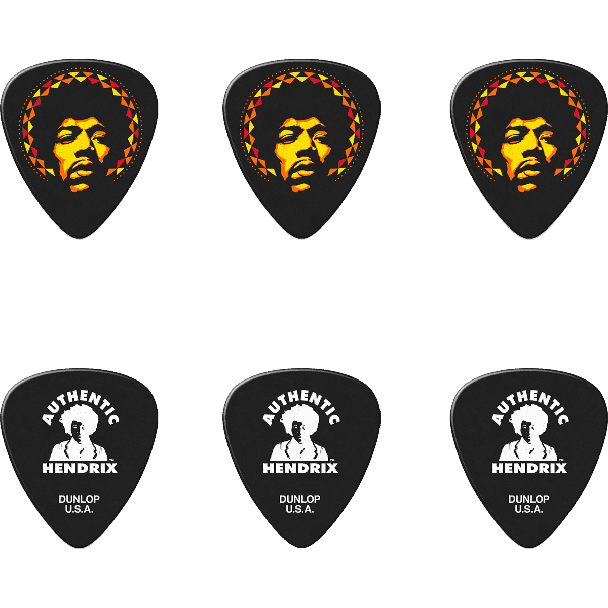 Jimi Hendrix Aura Mandala Guitar Pick Tin by Dunlop | Contains 6 Guitar Picks