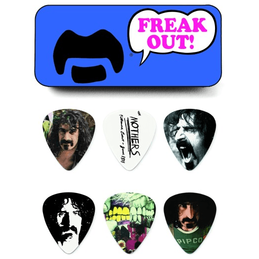Frank Zappa Blue Pick Tin by Dunlop | 6 Plectrums in Collectors Tin