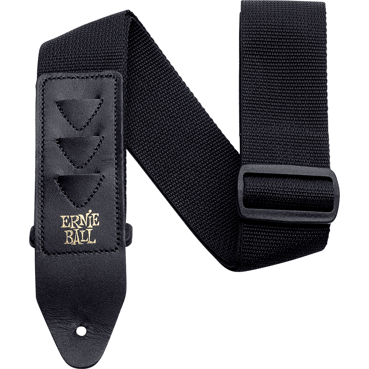 Black Polypro Pickholder Strap for Guitar/Bass by Ernie Ball | AEB 4039