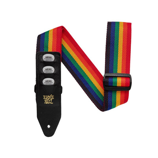 Multicolored Polypro Pickholder Strap for Guitar/Bass by Ernie Ball | AEB 4188