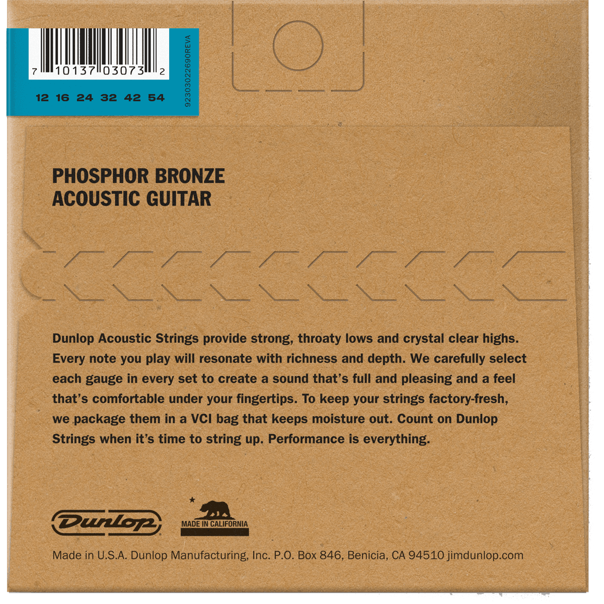 Dunlop 12-54 Acoustic Guitar Strings | Phosphor Bronze