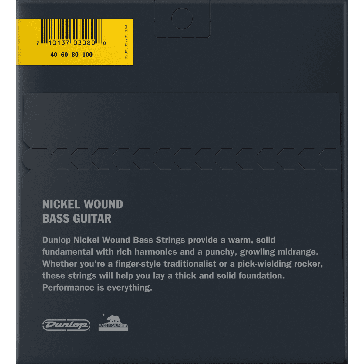 Dunlop 40-100 Electric Bass Guitar Strings | Nickel Wound
