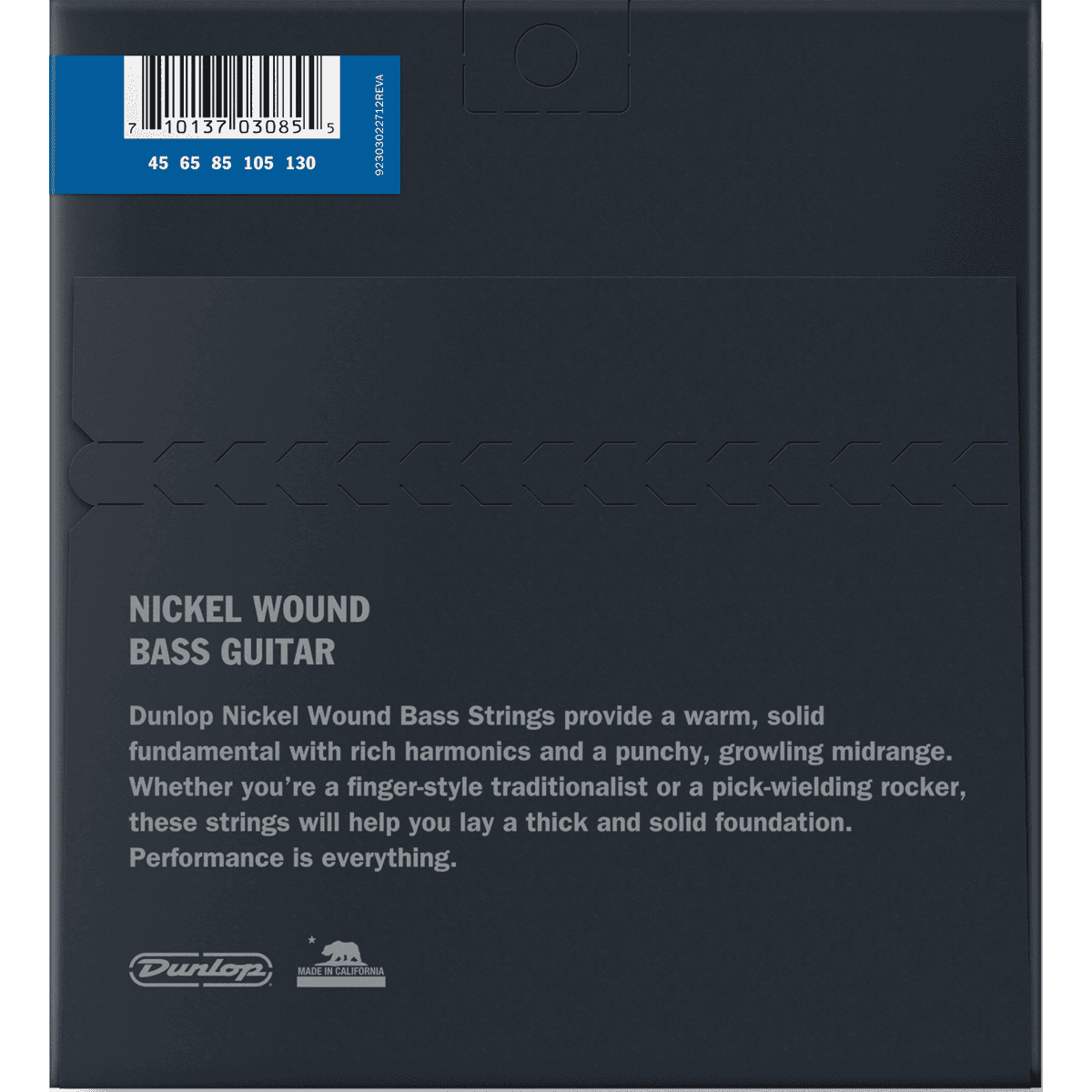 Dunlop 45-130 Electric Bass Guitar Strings | Nickel Wound | for 5-String Bass