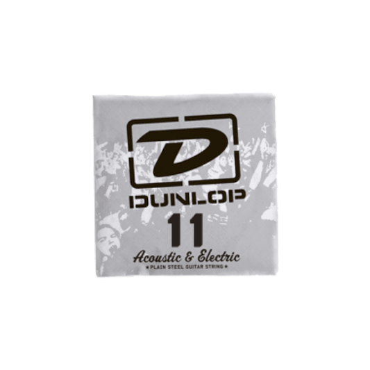 Single Plain Steel String 011 by Dunlop | For Acoustic and Electric Guitar