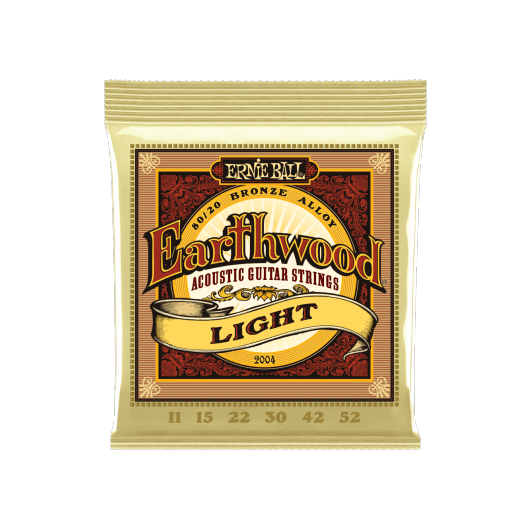 Ernie Ball  Light Earthwood 2004 Acoustic Guitar Strings | 11 - 52 | 80/20 Bronze