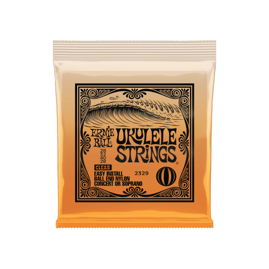 Ernie Ball Concert/Soprano Ukulele Strings Set | Clear Nylon Ball End
