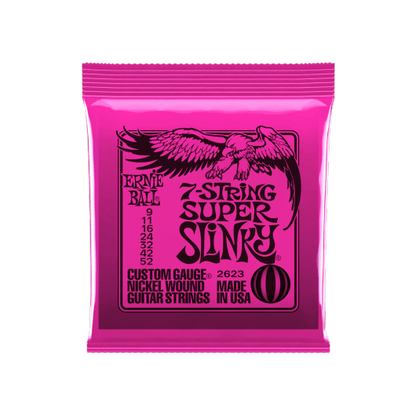Ernie Ball Super Slinky 7 String 2623 Guitar Strings | 09 - 52 | Nickel Wound