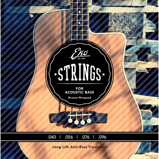 EKO 40-96 Acoustic Bass Guitar String Set | Long Life Anti Rust Treatment | CEK ABB4096M