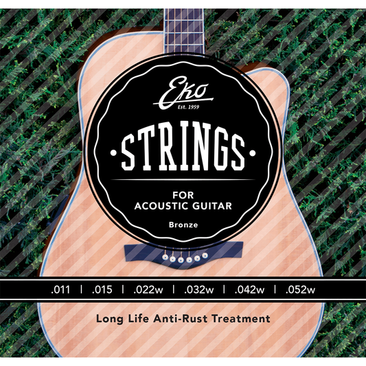 EKO Bronze Acoustic Guitar String Set | Light .011-.052