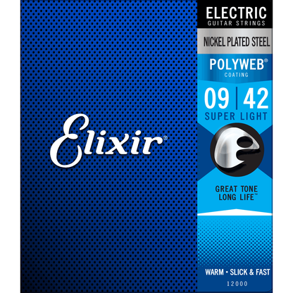 Elixir Super Light POLYWEB 09 - 42 Electric Guitar Strings