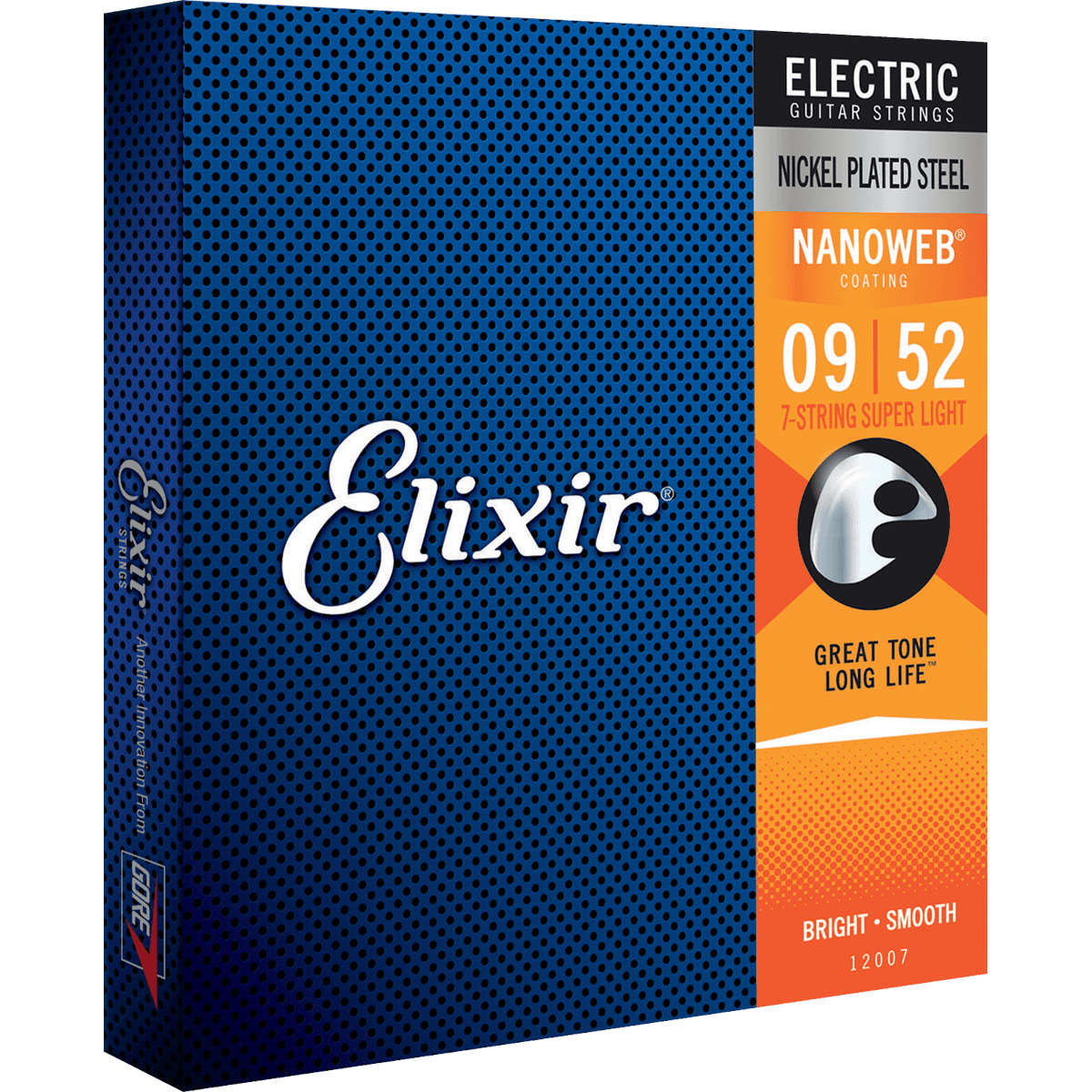 Nanoweb 9 - 52 Electric Guitar Strings | For 7-String Guitars | By Elixir