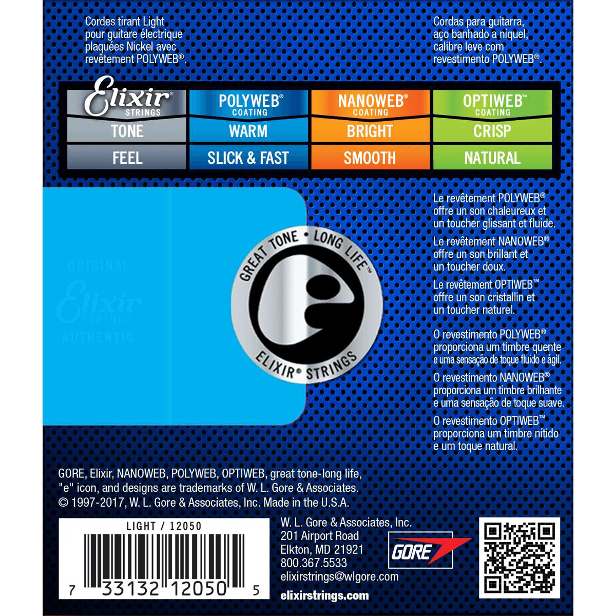 Elixir Light POLYWEB 10 - 46 Electric Guitar Strings