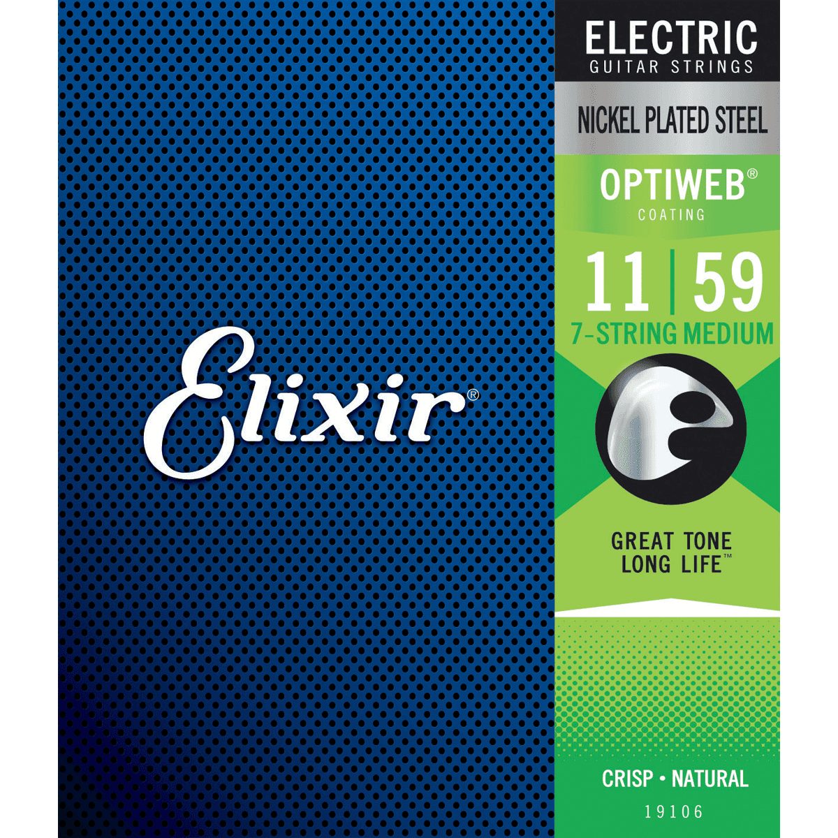 Optiweb 11 - 59 Electric Guitar Strings | For 7-String Guitars | By Elixir