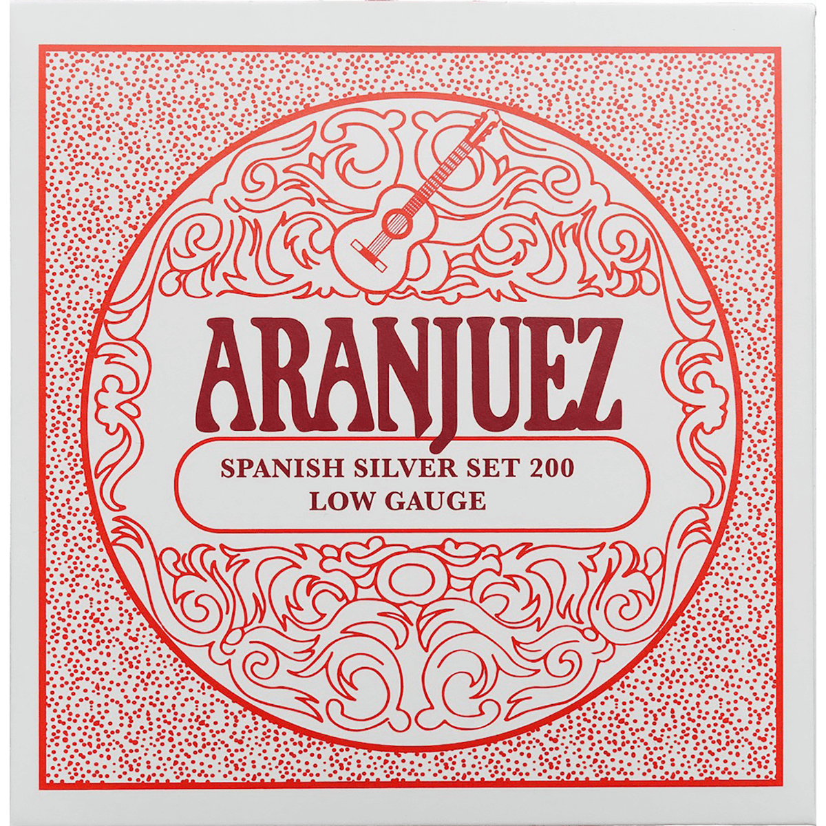 ARANJUEZ Spanish Silver Set 200 Low Tension Black Nylon / Silver Wound Strings Classical Guitar Strings | CRZ AR200