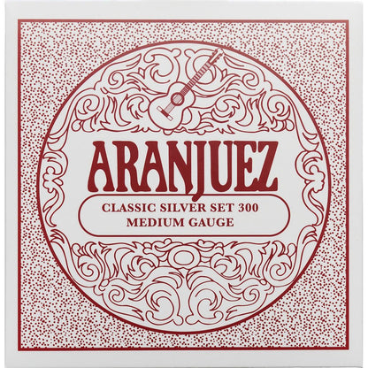 ARANJUEZ Classic Silver Set 300 Medium Tension Nylon / Silver Wound Strings Classical Guitar Strings | CRZ AR300