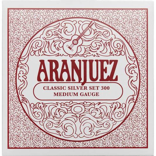 ARANJUEZ Classic Silver Set 300 Medium Tension Nylon / Silver Wound Strings Classical Guitar Strings | CRZ AR300
