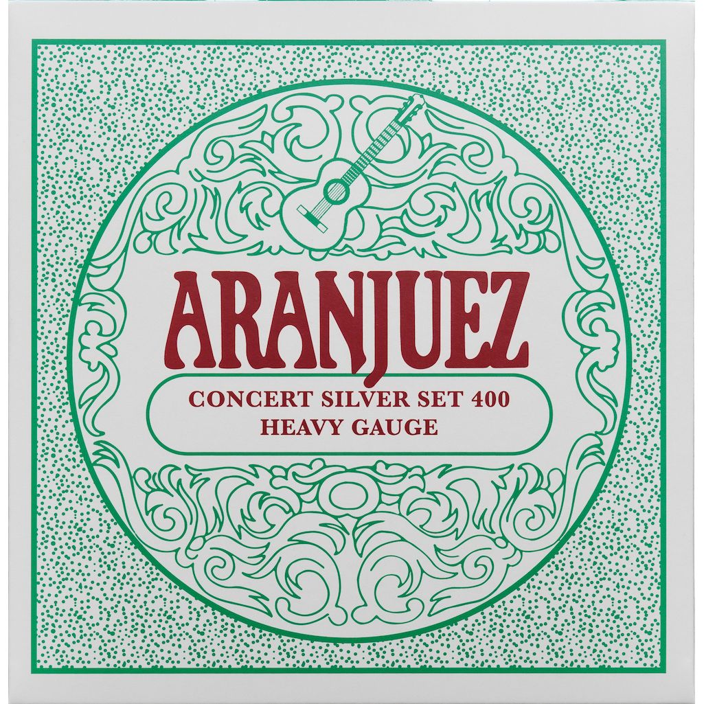 ARANJUEZ Concert Silver Set 400 Hard Tension Nylon / Silver Wound Strings Classical Guitar Strings | CRZ AR400