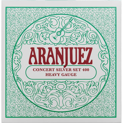 ARANJUEZ Concert Silver Set 400 Hard Tension Nylon / Silver Wound Strings Classical Guitar Strings | CRZ AR400