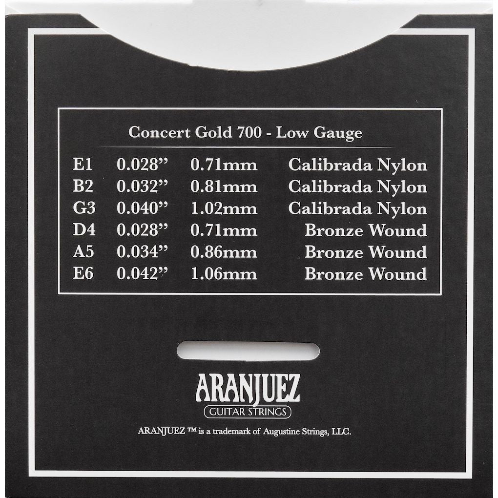 ARANJUEZ Concert Gold Set 700 Low Tension Classical Guitar Strings | Nylon Strings | CRZ AR700