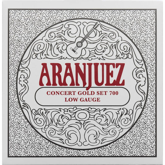 ARANJUEZ Concert Gold Set 700 Low Tension Classical Guitar Strings | Nylon Strings | CRZ AR700