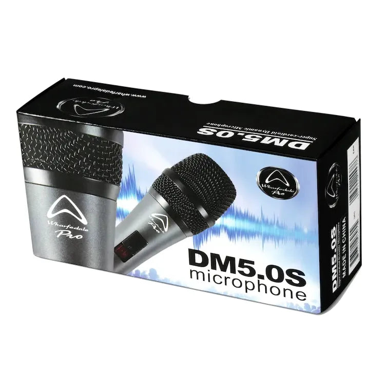 Versatile Dynamic Microphone SWH DM-5S by WHARFEDALE PRO | XLR – XLR 5m Cable