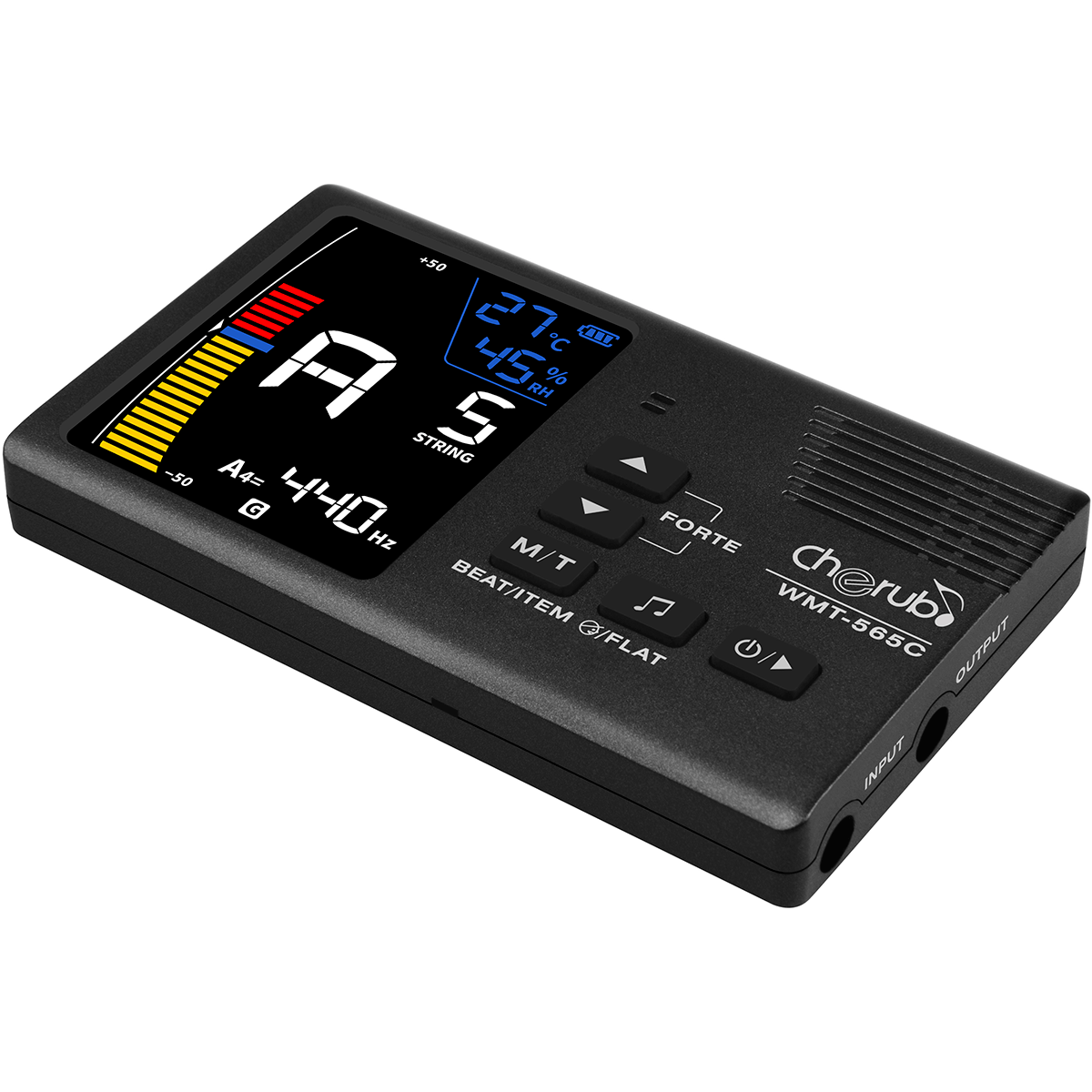 Cherub WMT-565C String Instrument Mate | Rechargeable Tuner with Metronome