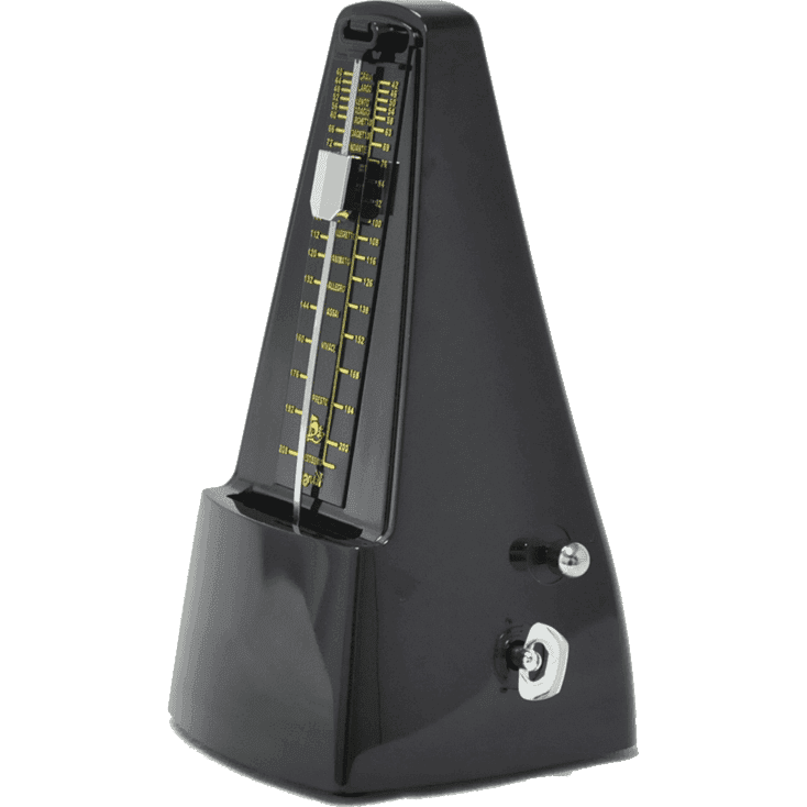 Mechanical Wind-up Metronome Pyramid Shape by Cherub | ECH WSM-330-BK